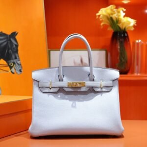 Hermes Birkin Togo Leather breeze blue Gold Hardware 30CM